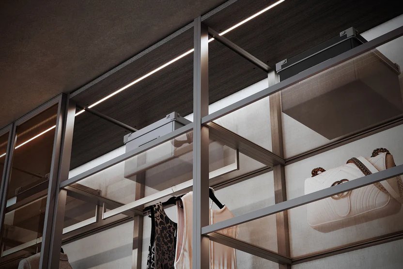Solvia Series top shelf and lighting details